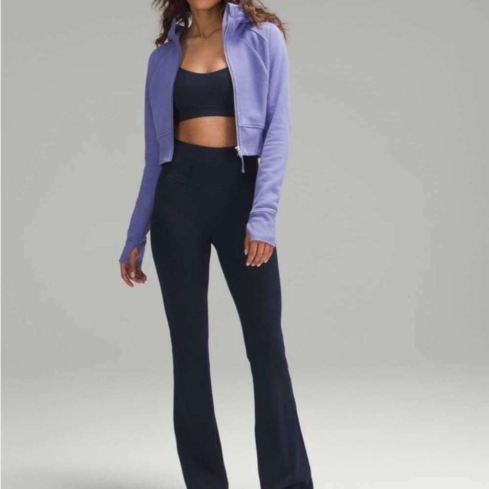 Lululemon athletica Scuba Full Zip Cropped Hoodie Size 6 in Dark Lavender - Picture 4 of 11
